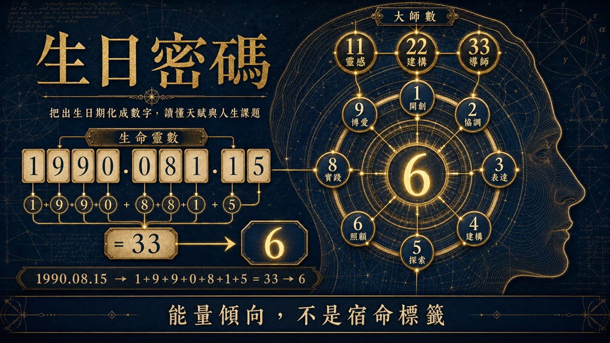 生日密碼:把出生日期轉成數字,讀你這輩子的天賦、缺陷和名人巧合