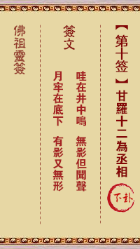 佛祖靈籤 第10籤:甘羅十二為丞相 中下籤