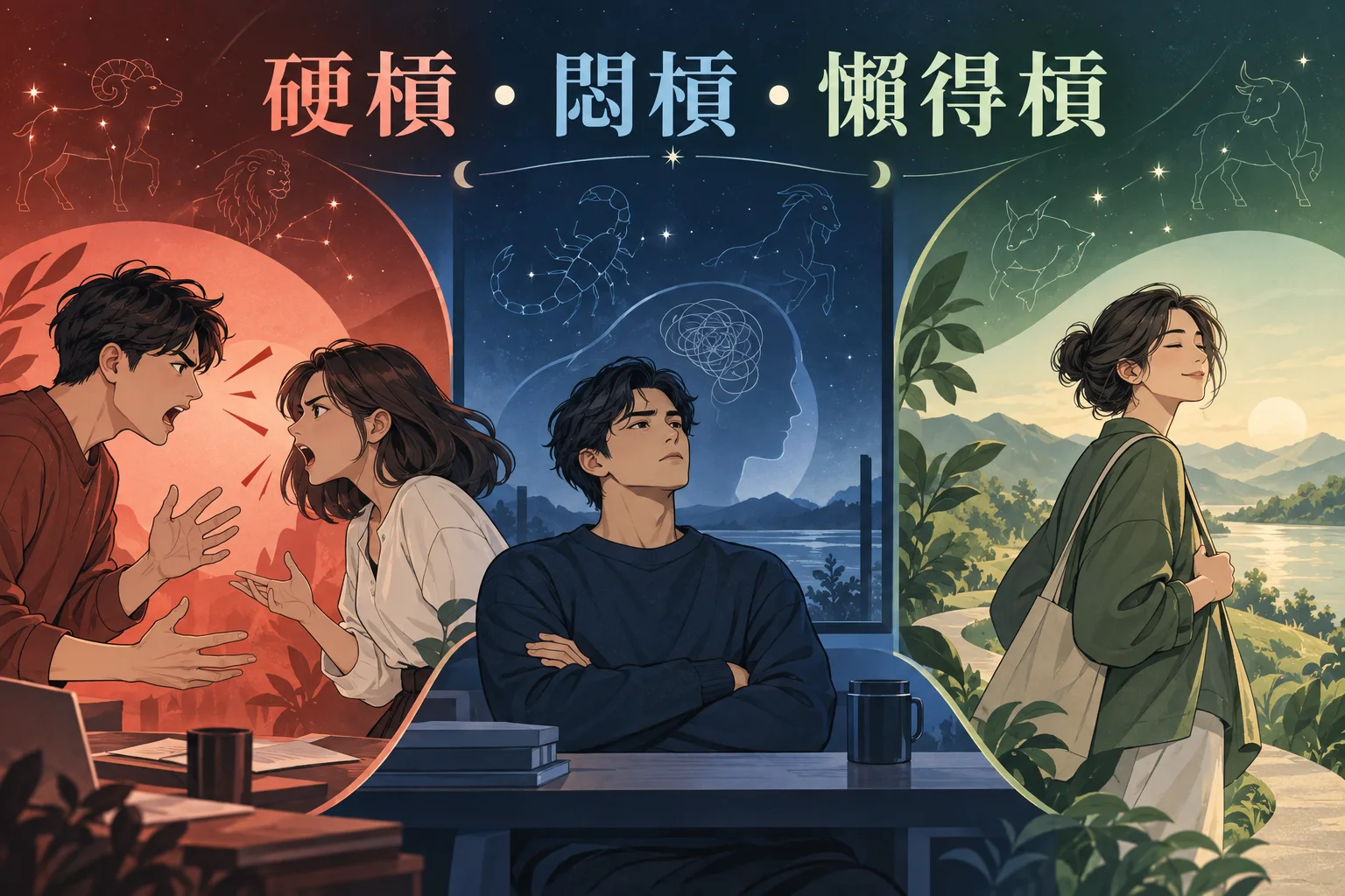 十二星座硬槓悶槓與懶得槓的差異