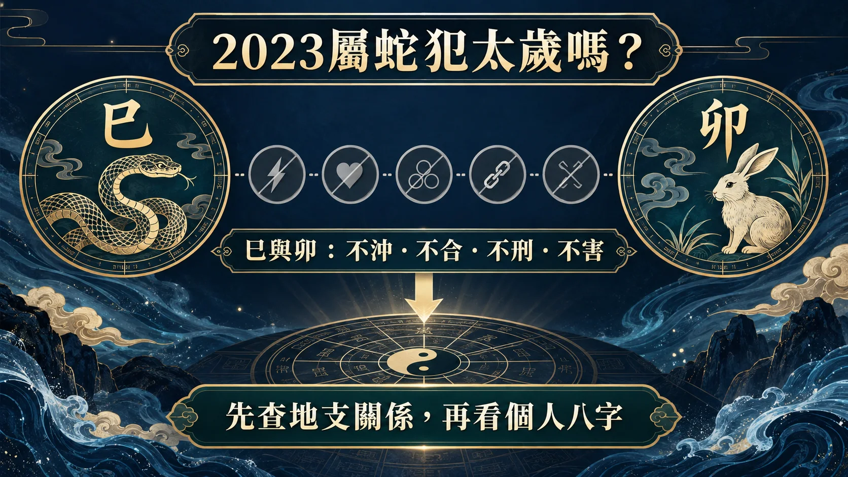 2023屬蛇不犯太歲因巳卯不沖不合不刑不害
