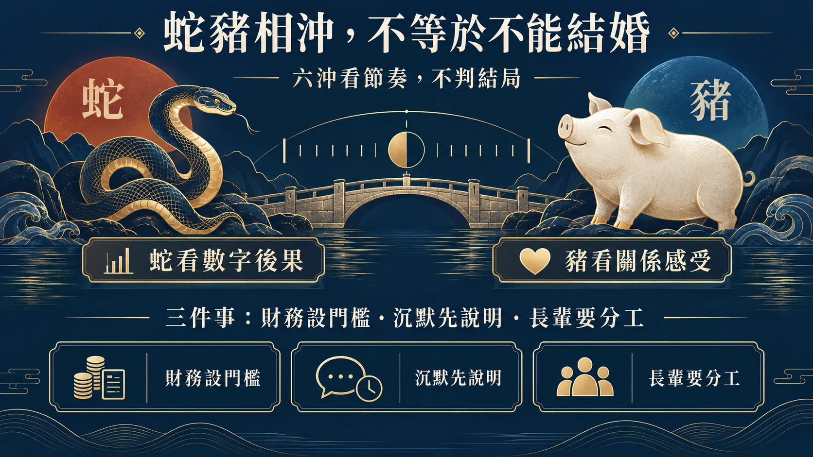 男蛇女豬巳亥相沖的決策差異與三個婚姻相處方法