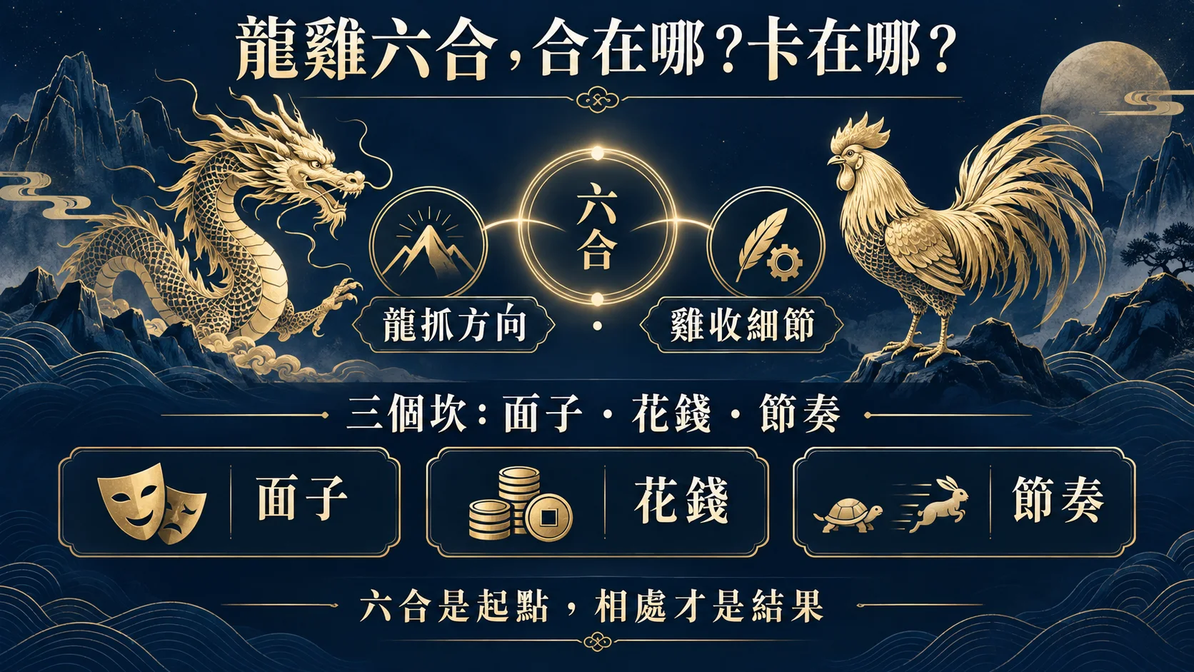 屬龍配屬雞辰酉六合的互補優勢與三個相處難題