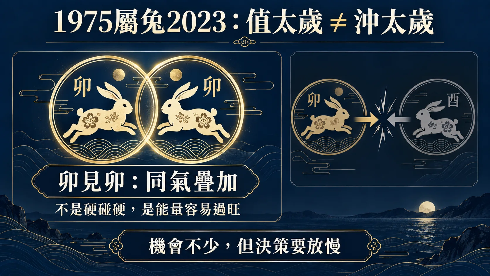1975年屬兔2023值太歲同氣疊加與決策提醒