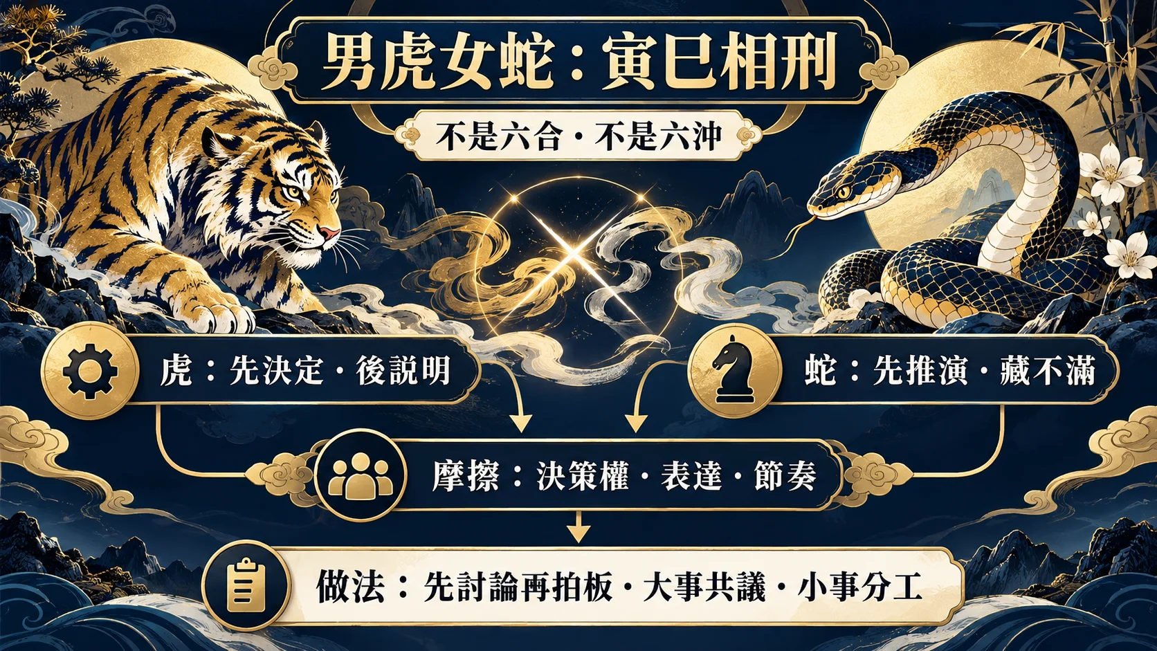 男屬虎女屬蛇寅巳相刑的摩擦與溝通方法