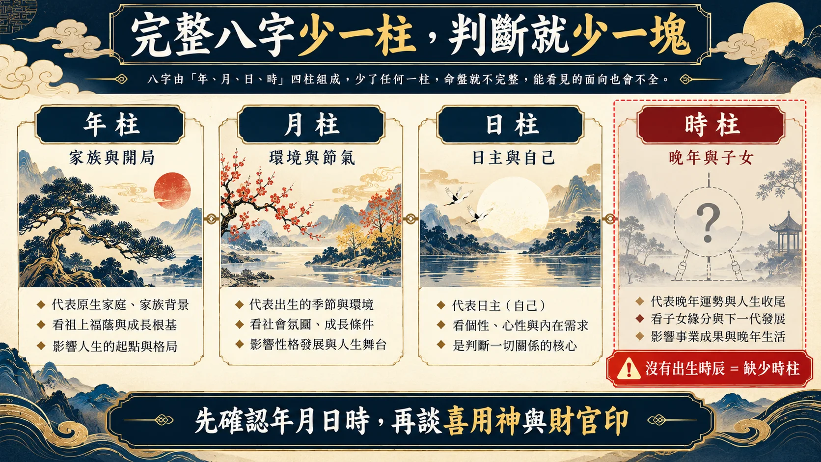 1985年11月初八八字年柱月柱日柱時柱與缺出生時辰圖